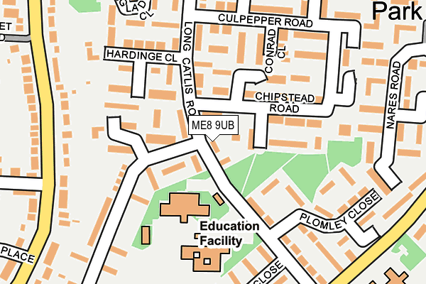 ME8 9UB map - OS OpenMap – Local (Ordnance Survey)