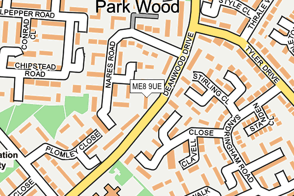 ME8 9UE map - OS OpenMap – Local (Ordnance Survey)