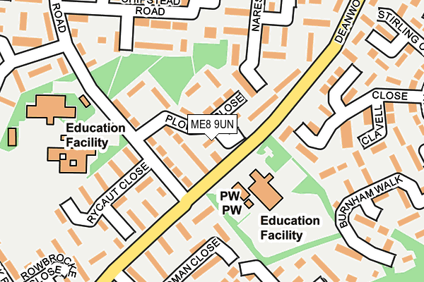 ME8 9UN map - OS OpenMap – Local (Ordnance Survey)