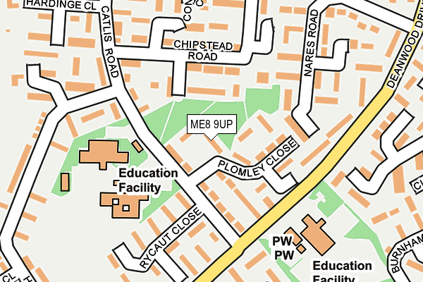 ME8 9UP map - OS OpenMap – Local (Ordnance Survey)