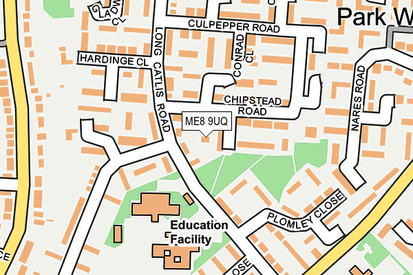 ME8 9UQ map - OS OpenMap – Local (Ordnance Survey)