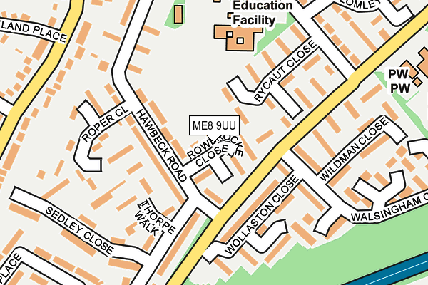 ME8 9UU map - OS OpenMap – Local (Ordnance Survey)