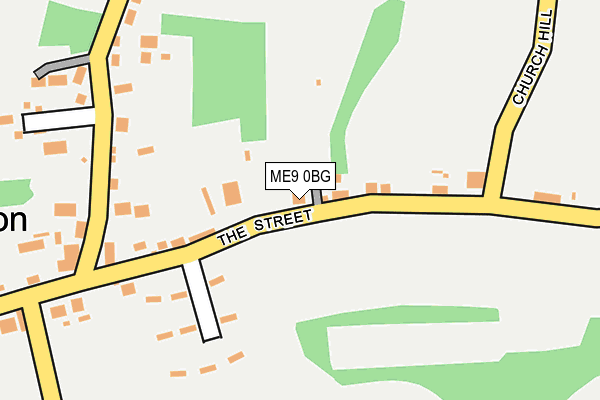ME9 0BG map - OS OpenMap – Local (Ordnance Survey)