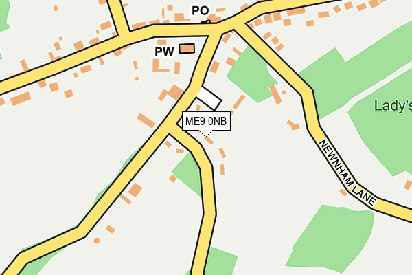 ME9 0NB map - OS OpenMap – Local (Ordnance Survey)