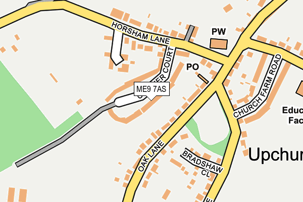 ME9 7AS map - OS OpenMap – Local (Ordnance Survey)