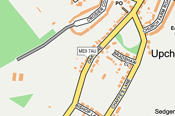 ME9 7AU map - OS OpenMap – Local (Ordnance Survey)