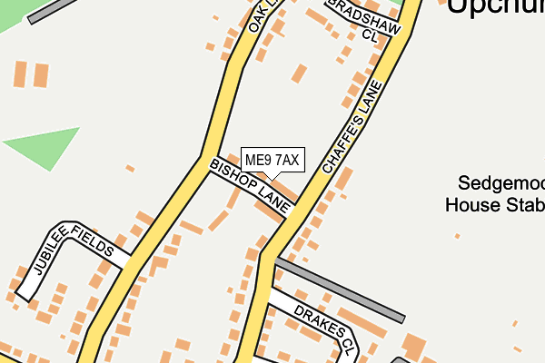 ME9 7AX map - OS OpenMap – Local (Ordnance Survey)