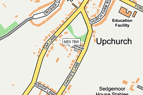 ME9 7BW map - OS OpenMap – Local (Ordnance Survey)