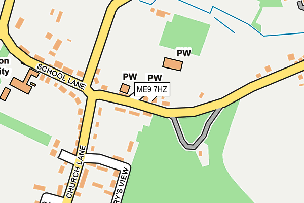 ME9 7HZ map - OS OpenMap – Local (Ordnance Survey)