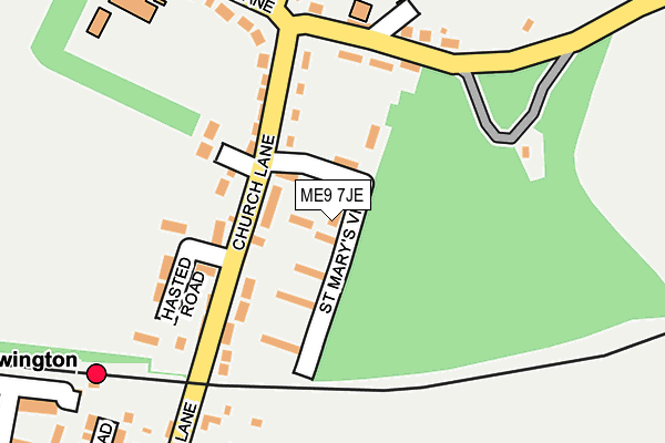 ME9 7JE map - OS OpenMap – Local (Ordnance Survey)