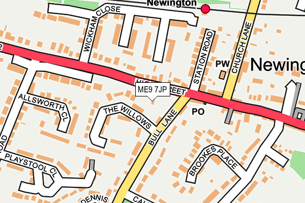 ME9 7JP map - OS OpenMap – Local (Ordnance Survey)