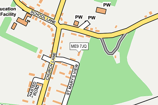 ME9 7JQ map - OS OpenMap – Local (Ordnance Survey)