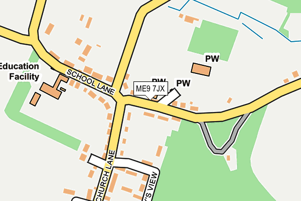 ME9 7JX map - OS OpenMap – Local (Ordnance Survey)