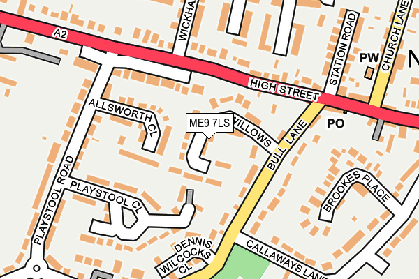 ME9 7LS map - OS OpenMap – Local (Ordnance Survey)