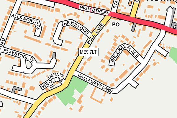 ME9 7LT map - OS OpenMap – Local (Ordnance Survey)