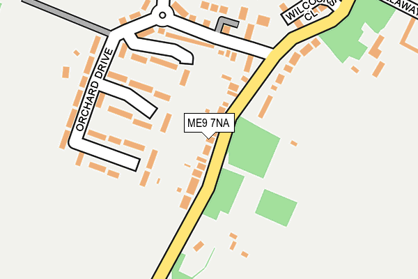 ME9 7NA map - OS OpenMap – Local (Ordnance Survey)