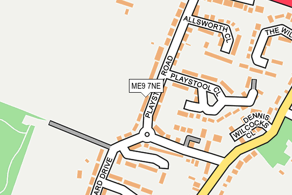 ME9 7NE map - OS OpenMap – Local (Ordnance Survey)