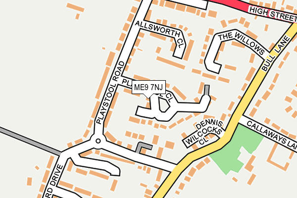 ME9 7NJ map - OS OpenMap – Local (Ordnance Survey)