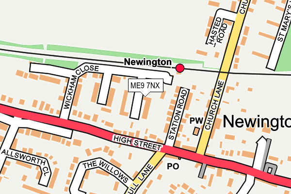 ME9 7NX map - OS OpenMap – Local (Ordnance Survey)
