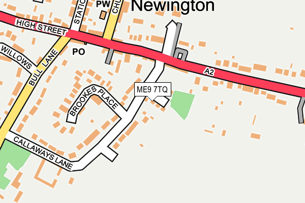 ME9 7TQ map - OS OpenMap – Local (Ordnance Survey)