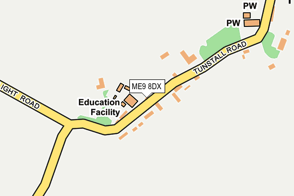 ME9 8DX map - OS OpenMap – Local (Ordnance Survey)