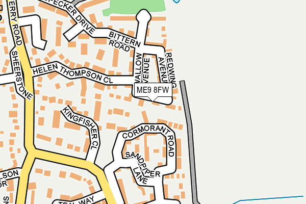 ME9 8FW map - OS OpenMap – Local (Ordnance Survey)