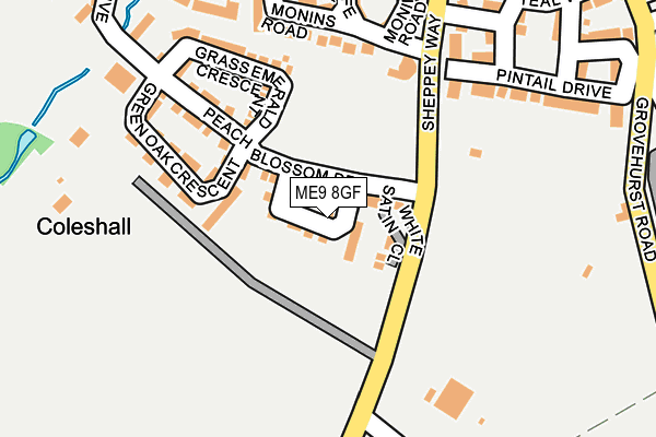 ME9 8GF map - OS OpenMap – Local (Ordnance Survey)