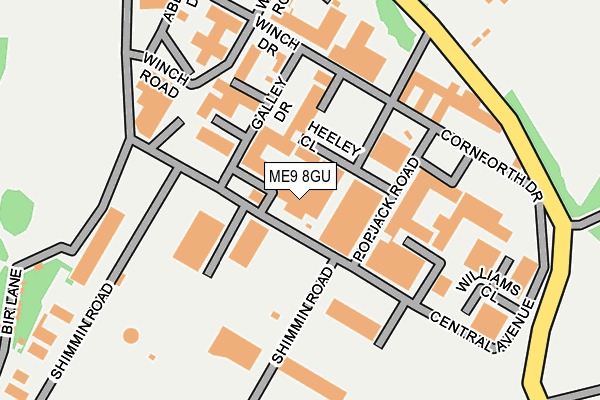 ME9 8GU map - OS OpenMap – Local (Ordnance Survey)