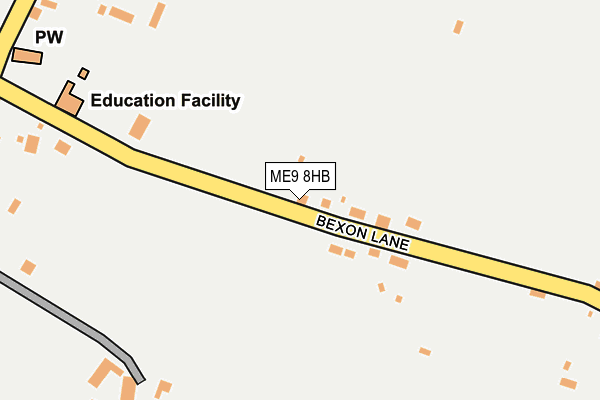 ME9 8HB map - OS OpenMap – Local (Ordnance Survey)