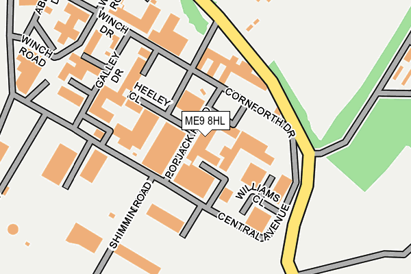 ME9 8HL map - OS OpenMap – Local (Ordnance Survey)