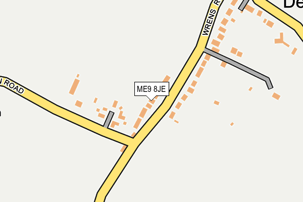 ME9 8JE map - OS OpenMap – Local (Ordnance Survey)