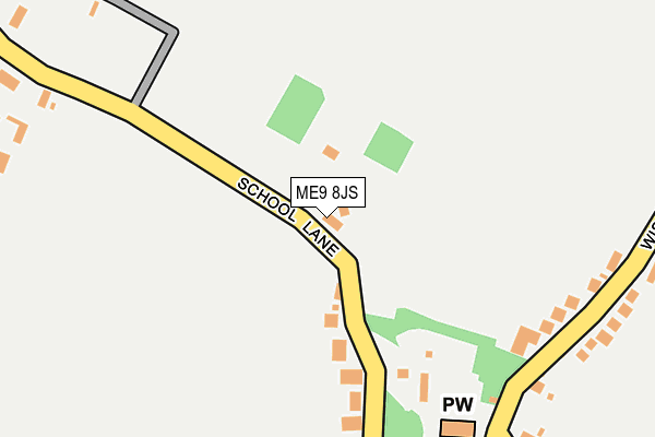 ME9 8JS map - OS OpenMap – Local (Ordnance Survey)