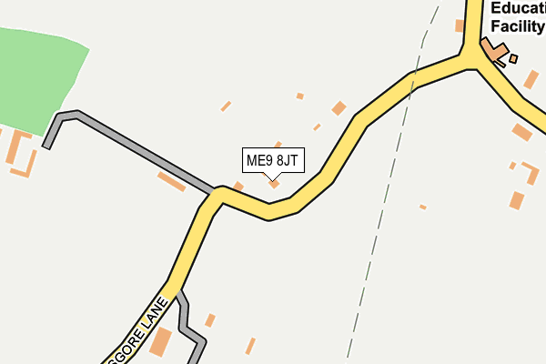 ME9 8JT map - OS OpenMap – Local (Ordnance Survey)