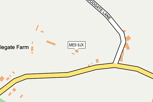 ME9 8JX map - OS OpenMap – Local (Ordnance Survey)