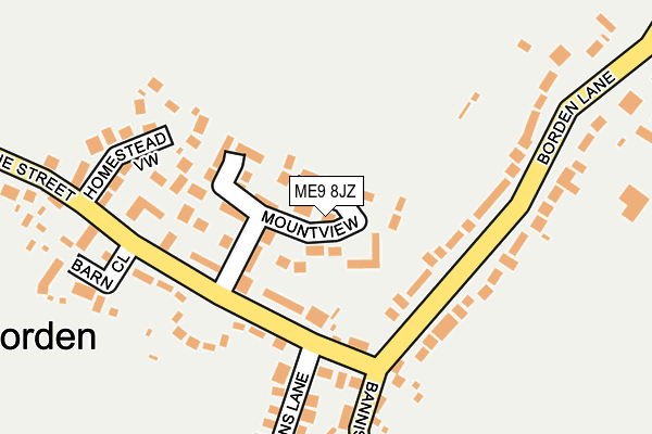 ME9 8JZ map - OS OpenMap – Local (Ordnance Survey)