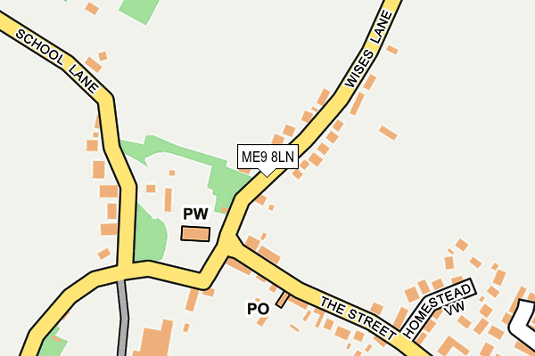 ME9 8LN map - OS OpenMap – Local (Ordnance Survey)