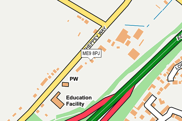 ME9 8PJ map - OS OpenMap – Local (Ordnance Survey)