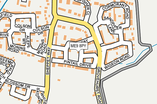 ME9 8PY map - OS OpenMap – Local (Ordnance Survey)