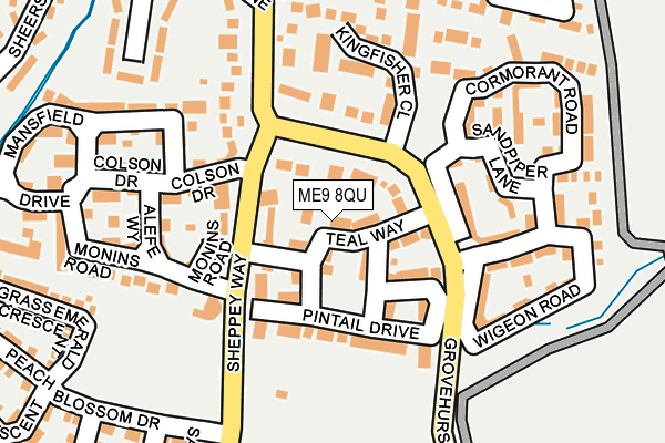 ME9 8QU map - OS OpenMap – Local (Ordnance Survey)
