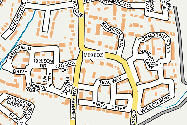 ME9 8QZ map - OS OpenMap – Local (Ordnance Survey)