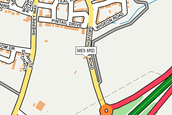 ME9 8RD map - OS OpenMap – Local (Ordnance Survey)