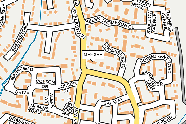 ME9 8RE map - OS OpenMap – Local (Ordnance Survey)