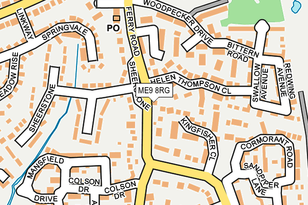 ME9 8RG map - OS OpenMap – Local (Ordnance Survey)