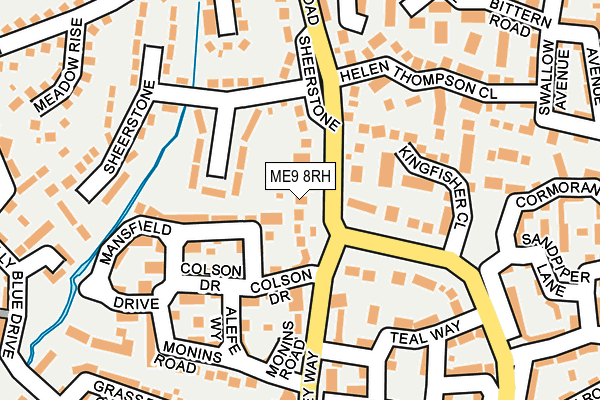 ME9 8RH map - OS OpenMap – Local (Ordnance Survey)