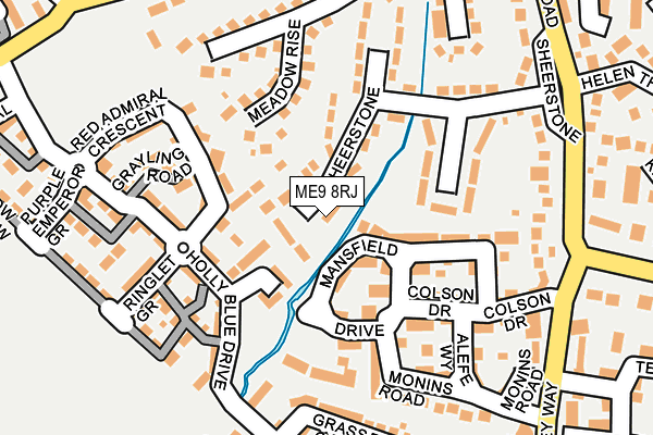 ME9 8RJ map - OS OpenMap – Local (Ordnance Survey)
