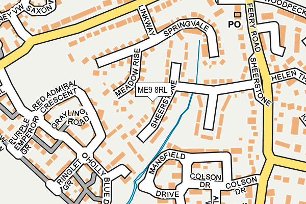 ME9 8RL map - OS OpenMap – Local (Ordnance Survey)