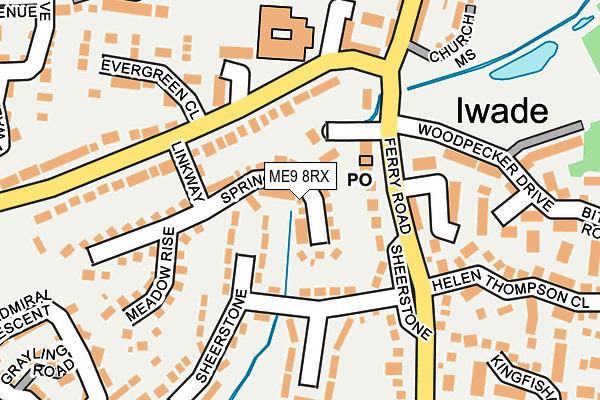 ME9 8RX map - OS OpenMap – Local (Ordnance Survey)