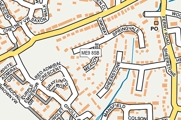 ME9 8SB map - OS OpenMap – Local (Ordnance Survey)