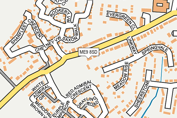 ME9 8SD map - OS OpenMap – Local (Ordnance Survey)