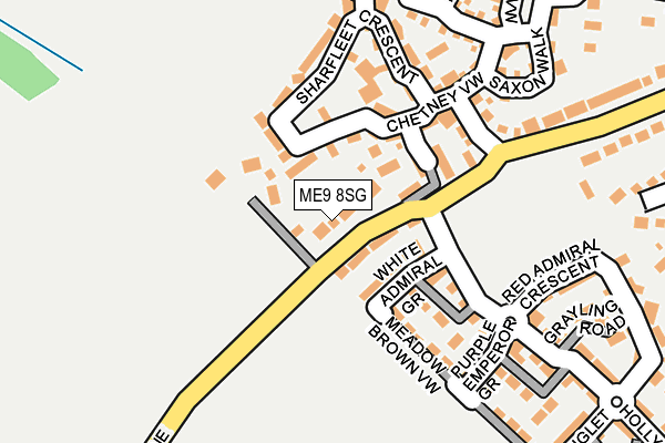 ME9 8SG map - OS OpenMap – Local (Ordnance Survey)
